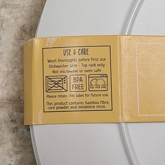 Harvest Green Studio Mushroom Plates 4PK Bamboo Fibre Melamine Dinner Plates - Picture 4 of 5